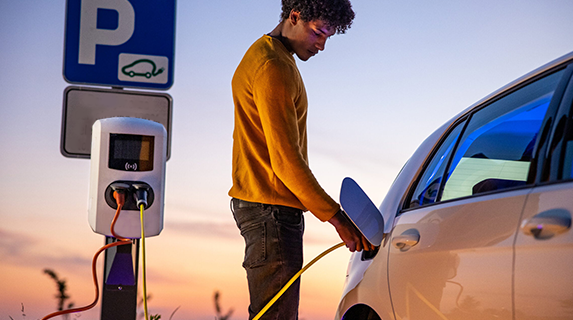 carregamento elétrico de um carro